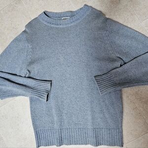 Vtg Debenhams Shetland Wool Sweater Britain Blue Superwash 42" XL Stored 30+ Yrs